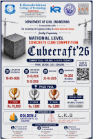 CUBECRAFT'26 National Level Concrete Cube Competition Poster